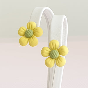 Pastel Yellow and Green Resin Flower