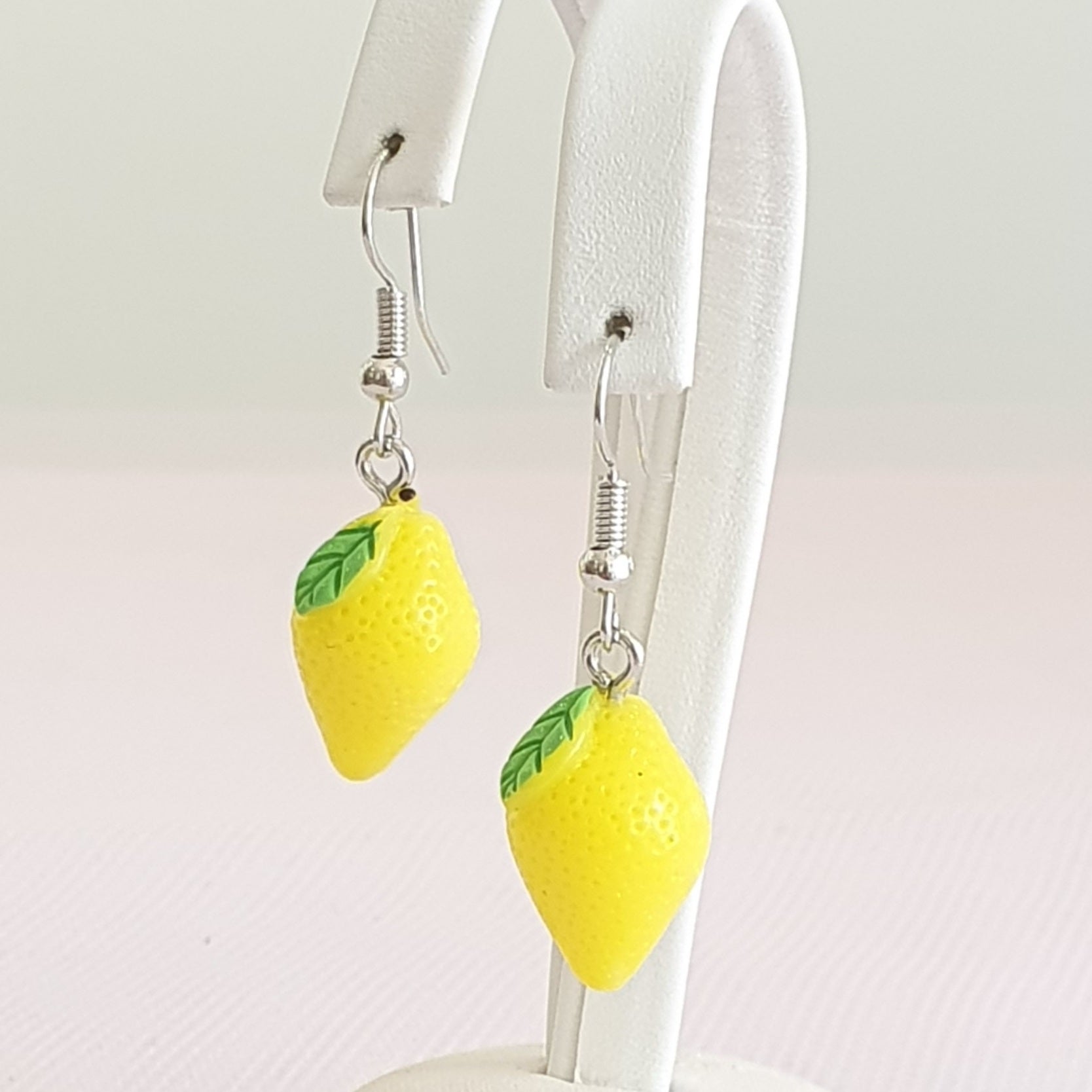 Yellow Lemon Dangle Resin Earrings