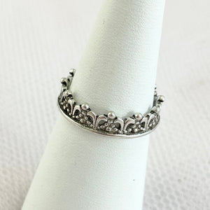 Princess Crown Silver Ring.