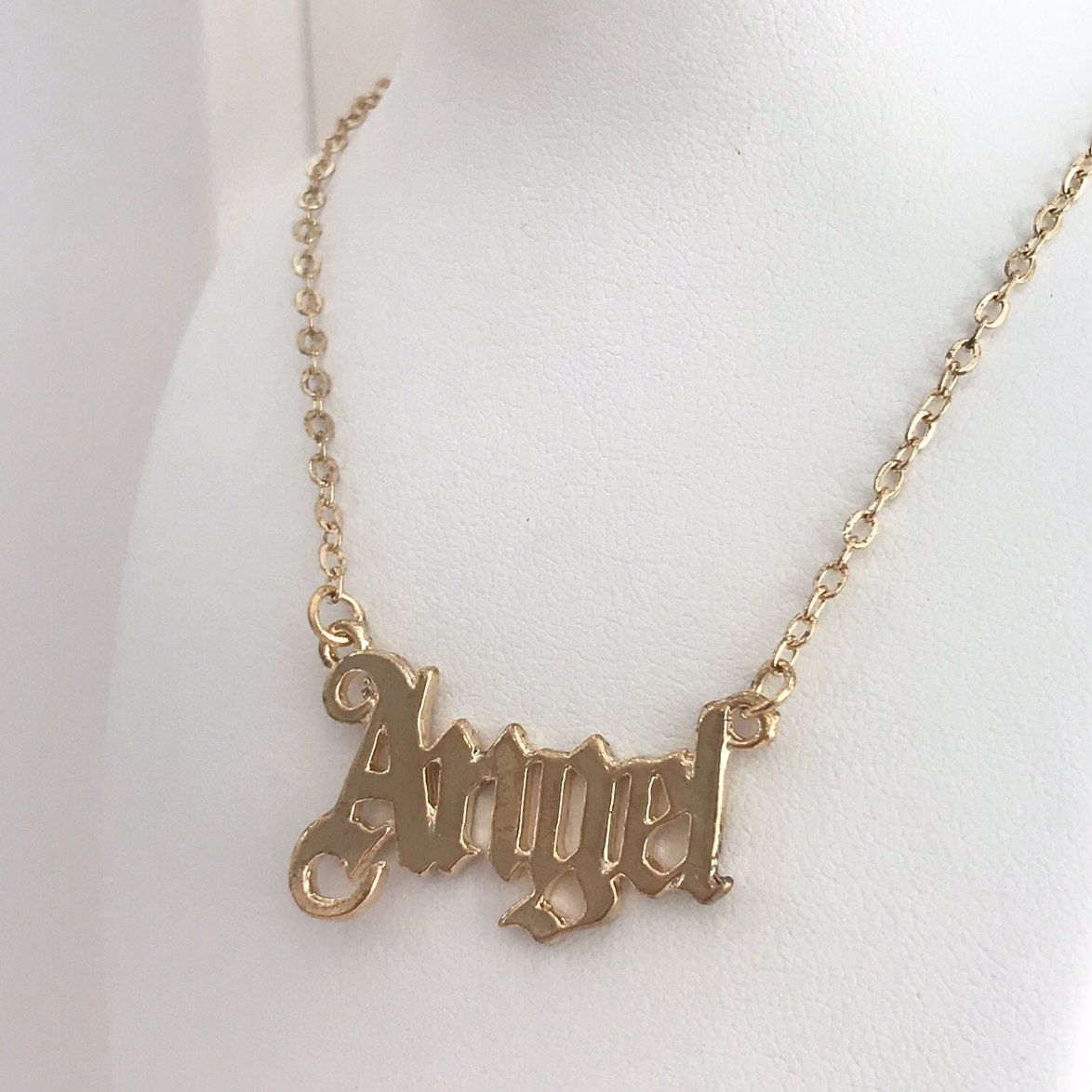 Retro Golden 'Angel' Necklace