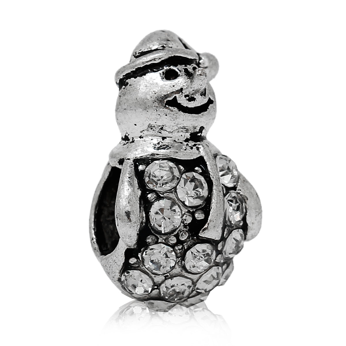 Sparkle Snowman Clear Rhinestone